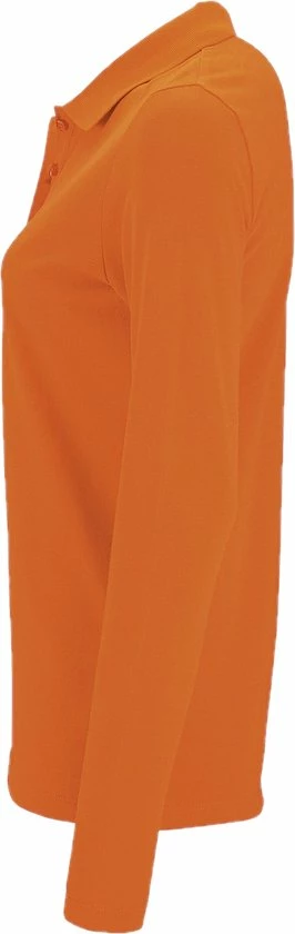 SENVI® Dames Piqué Polo Met Lange Mouwen - Kleur Oranje - Maat L - EK-WK-Olympische Spelen - F1 - Koningsdag 3 SENVI® Dames Piqué Polo Met Lange Mouwen - Kleur Oranje - Maat L - EK-WK-Olympische Spelen - F1 - Koningsdag - Afbeelding 3