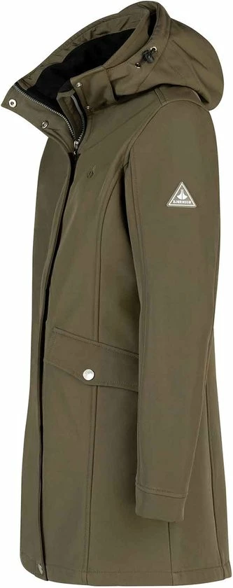 BJØRNSON Softshell Parka Jas 4 Seizoenen Fleece Voering Winddicht Dames Tarmac Bruin - Maat 52 - YLVA 11 BJØRNSON Softshell Parka Jas 4 Seizoenen Fleece Voering Winddicht Dames Tarmac Bruin - Maat 52 - YLVA - Afbeelding 11