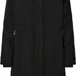 Vero Moda Vmcleanmila Long Coat Black Dames Jas - Maat L