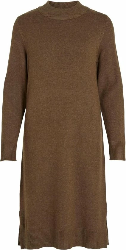 VILA VIRIL CREW NECK L/S MIDI DRESS - NOOS Dames Jurk - Maat M 3 VILA VIRIL CREW NECK L/S MIDI DRESS - NOOS Dames Jurk - Maat M - Afbeelding 3