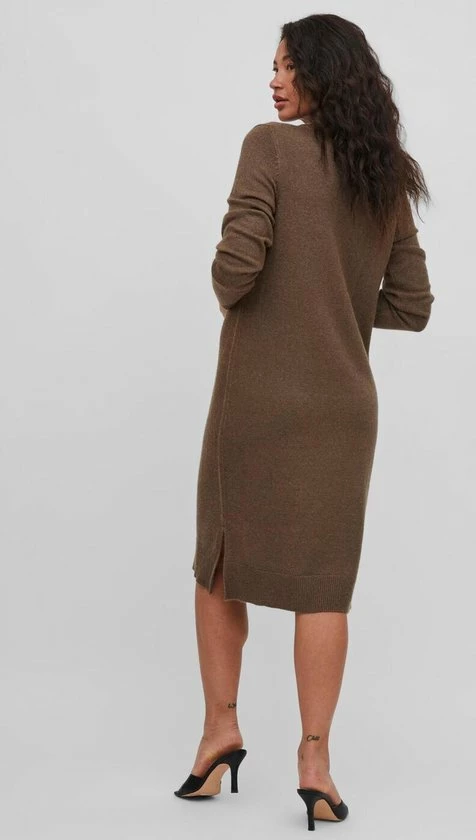 VILA VIRIL CREW NECK L/S MIDI DRESS - NOOS Dames Jurk - Maat M 8 VILA VIRIL CREW NECK L/S MIDI DRESS - NOOS Dames Jurk - Maat M - Afbeelding 8