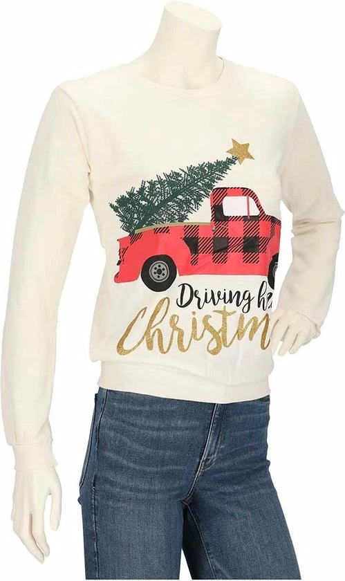 Apollo | Kersttrui Dames | Multi Beige | Maat L | Driving Home For Christmas | Kersttruien | Kerst | Foute Kersttrui 2 Apollo | Kersttrui Dames | Multi Beige | Maat L | Driving Home For Christmas | Kersttruien | Kerst | Foute Kersttrui - Afbeelding 2