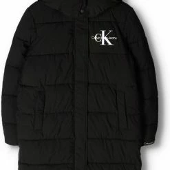 Calvin Klein Monologo Mw Long Puffer Jassen - Zwart -Dameskleding Verkoop 526x840 4