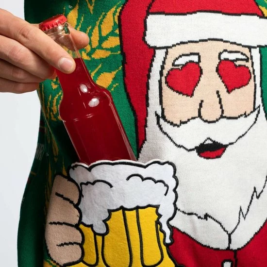 SillySanta Kersttrui -4XL- The Most Wonderful Time For A Beer Met LED-lichtjes Multicolours 5 SillySanta Kersttrui -4XL- The Most Wonderful Time For A Beer Met LED-lichtjes Multicolours - Afbeelding 5