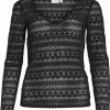 Vila VICHIKKA LACE V-NECK L/S TOP - NOOS