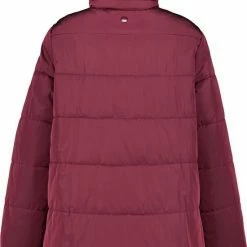 SAMOON Dames Licht Uitlopende Gewatteerde Jas Dark Cherry-54 -Dameskleding Verkoop 550x651 5