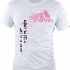 ADIDAS Graphic T- Shirt White Pink Maat XL