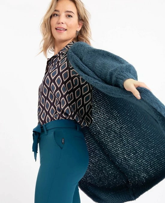 Blauwe Broek/Pantalon Van Je M'appelle - Dames - Travelstof - Maat S - 10 Maten Beschikbaar 8 Blauwe Broek/Pantalon Van Je M'appelle - Dames - Travelstof - Maat S - 10 Maten Beschikbaar - Afbeelding 8