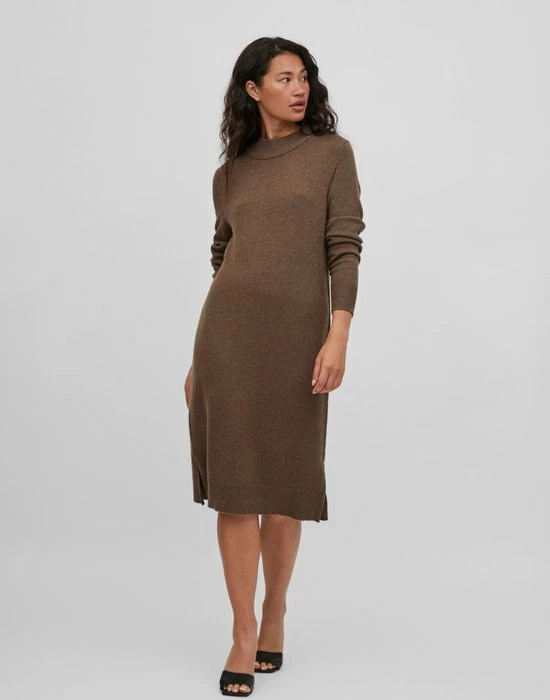 VILA VIRIL CREW NECK L/S MIDI DRESS - NOOS Dames Jurk - Maat M 11 VILA VIRIL CREW NECK L/S MIDI DRESS - NOOS Dames Jurk - Maat M - Afbeelding 11
