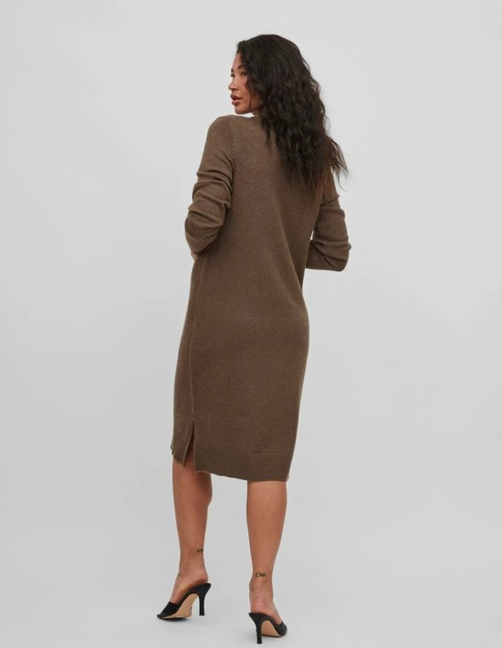 VILA VIRIL CREW NECK L/S MIDI DRESS - NOOS Dames Jurk - Maat M 2 VILA VIRIL CREW NECK L/S MIDI DRESS - NOOS Dames Jurk - Maat M - Afbeelding 2
