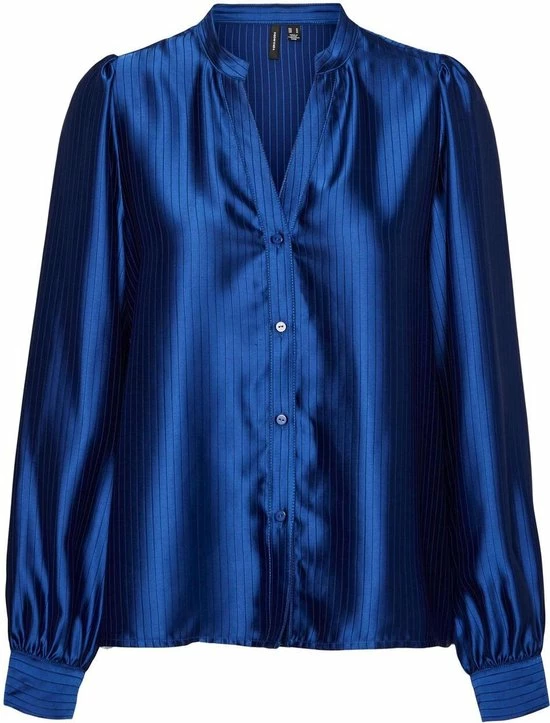 Vero Moda Blouse Vmnadia L/s Shirt Wvn Btq 10278950 Sodalite Blue Dames Maat - M 2 Vero Moda Blouse Vmnadia L/s Shirt Wvn Btq 10278950 Sodalite Blue Dames Maat - M - Afbeelding 2