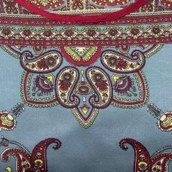 Merkloos Dames Satijnen Tuniek - Kaftan Jurk - Strandtuniek - Paisley Print - 95 X 90 Cm - Grijs - One Size -Dameskleding Verkoop 550x733 149