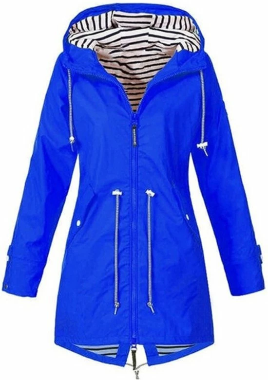 Merkloos Waterdichte Jas - Dames - Speciale Regenjas - Poncho - Lichtgewicht Jas - Blauw - Maat S 1 Merkloos Waterdichte Jas - Dames - Speciale Regenjas - Poncho - Lichtgewicht Jas - Blauw - Maat S