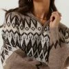 Object Sala L/s Knit Pullover Truien & Vesten - Beige