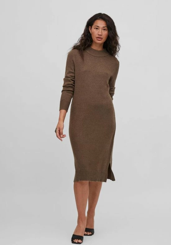 VILA VIRIL CREW NECK L/S MIDI DRESS - NOOS Dames Jurk - Maat M 6 VILA VIRIL CREW NECK L/S MIDI DRESS - NOOS Dames Jurk - Maat M - Afbeelding 6