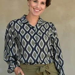 Blauwe Blouse Van Je M'appelle - Dames - Maat 2XL - 3 Maten Beschikbaar