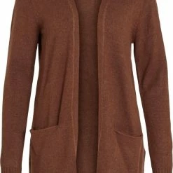 Vila VIRIL OPEN L/S KNIT CARDIGAN - NOOS Dames Vest Chocolate Fondant - Maat M