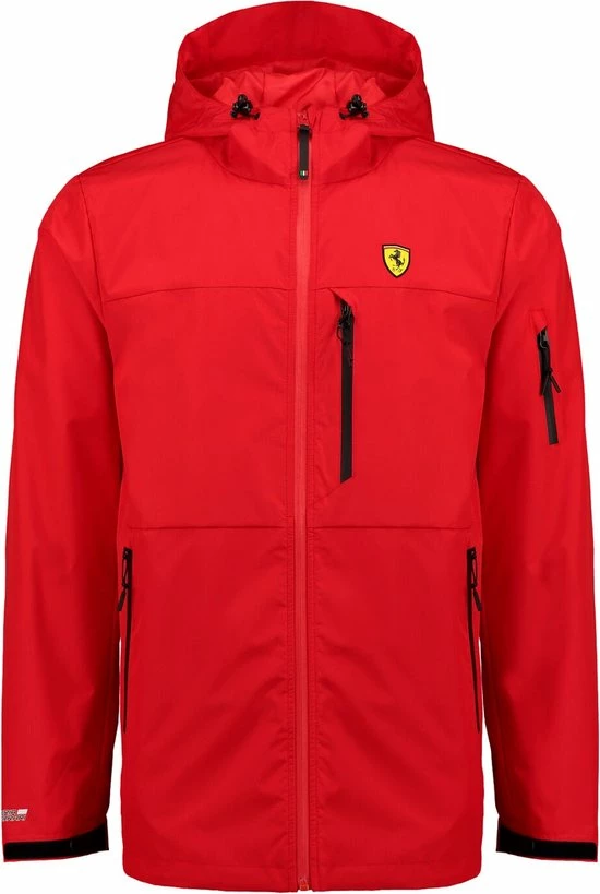 Ferrari - Heren Outdoorjas Rain Jacket - Rood - Maat XXL 1 Ferrari - Heren Outdoorjas Rain Jacket - Rood - Maat XXL