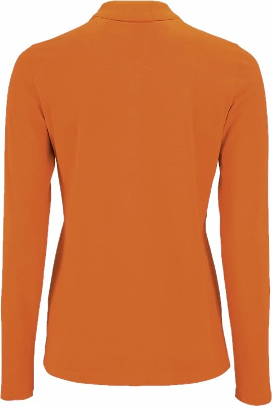 SENVI® Dames Piqué Polo Met Lange Mouwen - Kleur Oranje - Maat L - EK-WK-Olympische Spelen - F1 - Koningsdag 2 SENVI® Dames Piqué Polo Met Lange Mouwen - Kleur Oranje - Maat L - EK-WK-Olympische Spelen - F1 - Koningsdag - Afbeelding 2