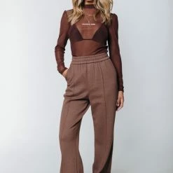 Colourful Rebel Jiby Broek Bruin Dames - Polyester - S