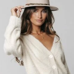 Colourful Rebel Aurora Cropped Trui Wit Dames - Basic Fit - Katoen - L/XL