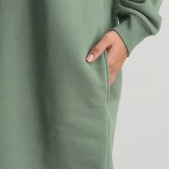 Colourful Rebel Logo Jurk Groen Dames - Oversized Fit - Polyester - M -Dameskleding Verkoop 550x825 484