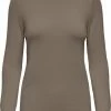 Only Trui Onlvenice Lifel/s Roll Pullover Knt 15183772 Walnut Dames Maat - S
